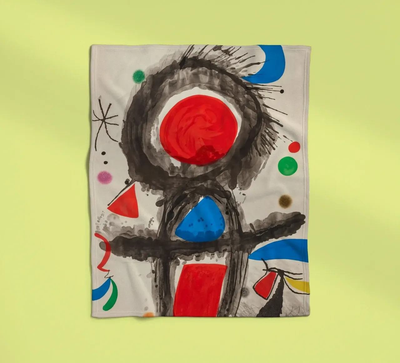 Miró Pico della Mirandola | Levendige abstracte kunst fleecedeken van NorwesClub