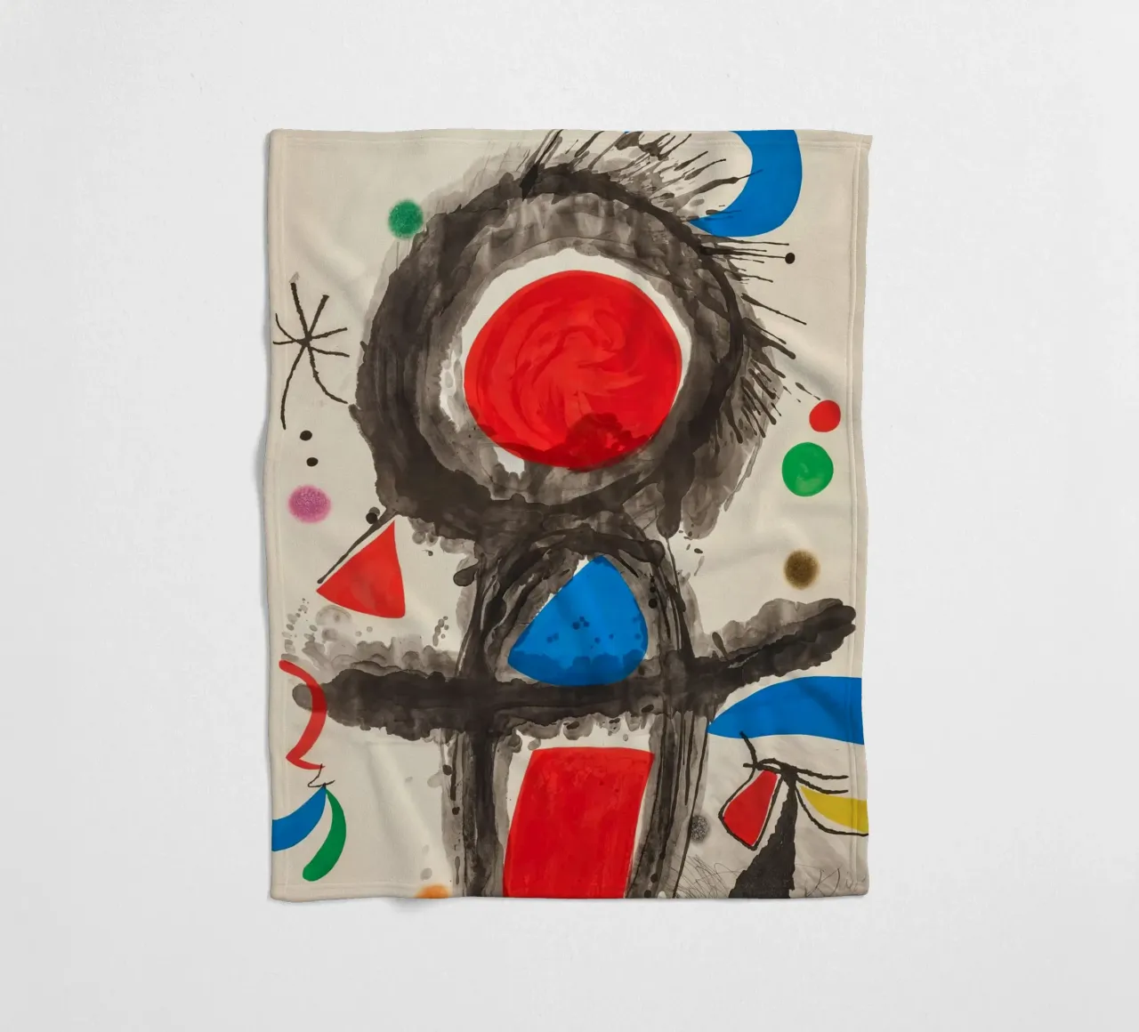 Miró Pico della Mirandola | Levendige abstracte kunst fleecedeken van NorwesClub