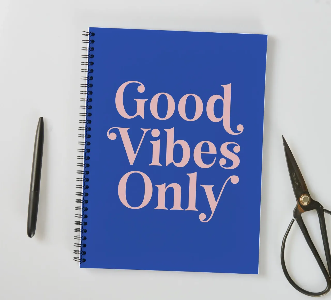 Good Vibes Only Quote spiral notebook by Paigaam Studio