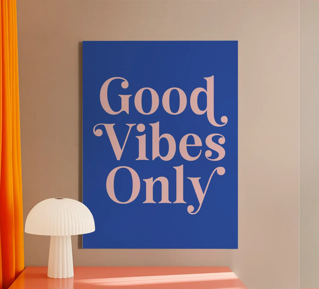 Good Vibes Only Quote canvas by Paigaam Studio