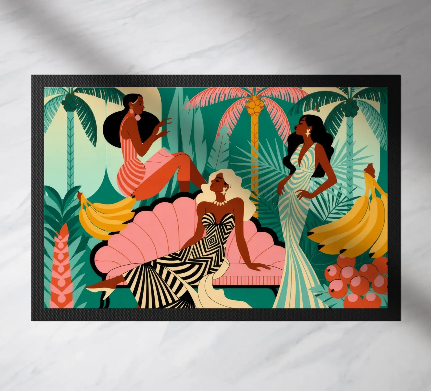 Exotic Dance doormat by Murni Strokes