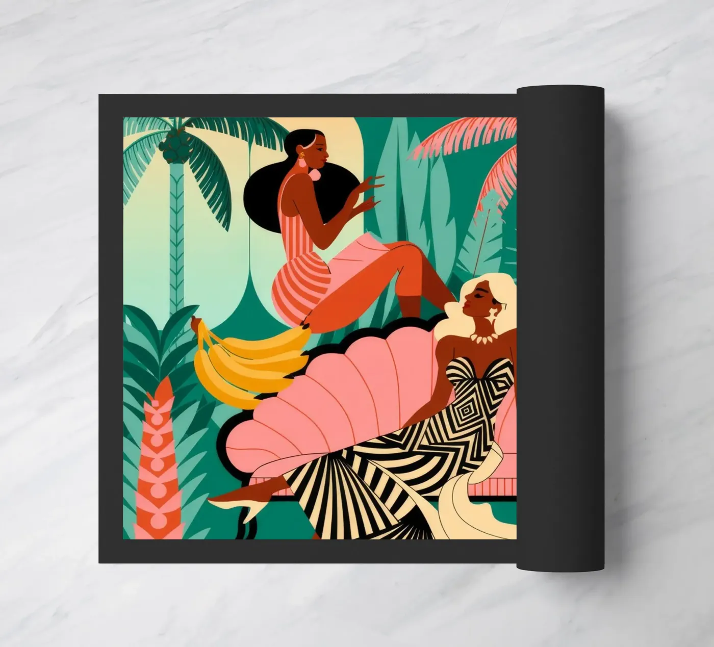 Exotic Dance doormat by Murni Strokes