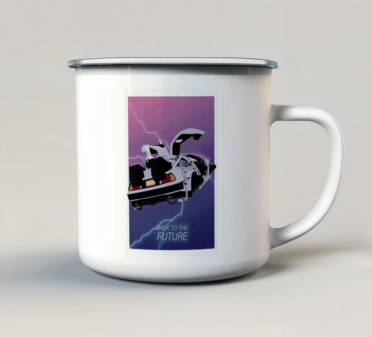 Back To The Future tazza in smalto da Gallery Print and Art Limited