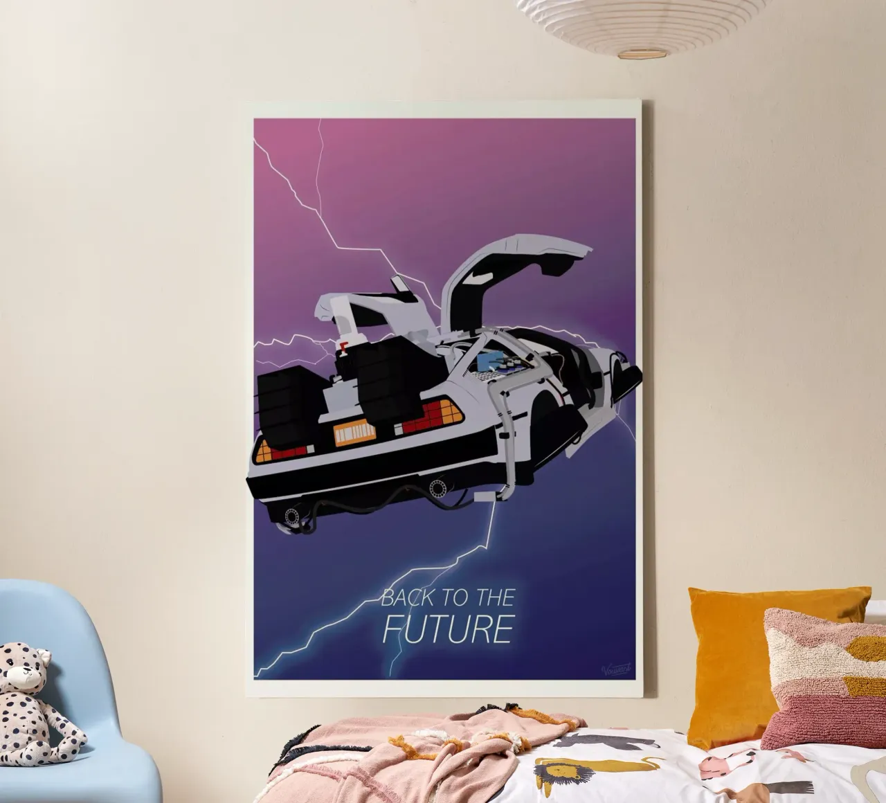 Back To The Future tela con Cornice a cassetta da Gallery Print and Art Limited