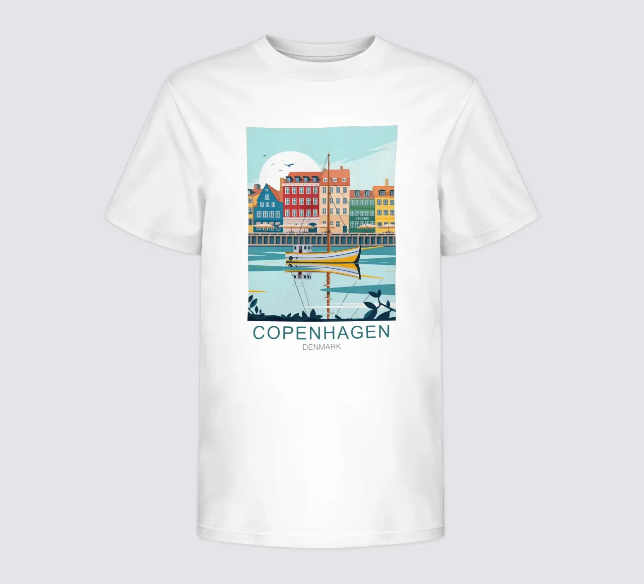 Viaggio vintage a Copenaghen - Danimarca t-shirt bambini da Liliestudio