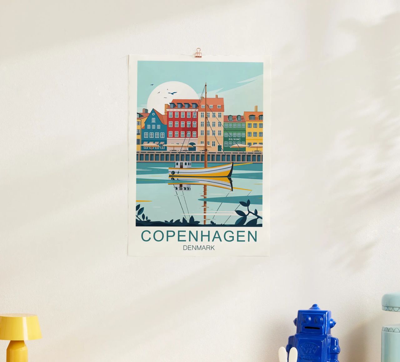 Copenhagen Vintage travel - Denmark poster by Liliestudio
