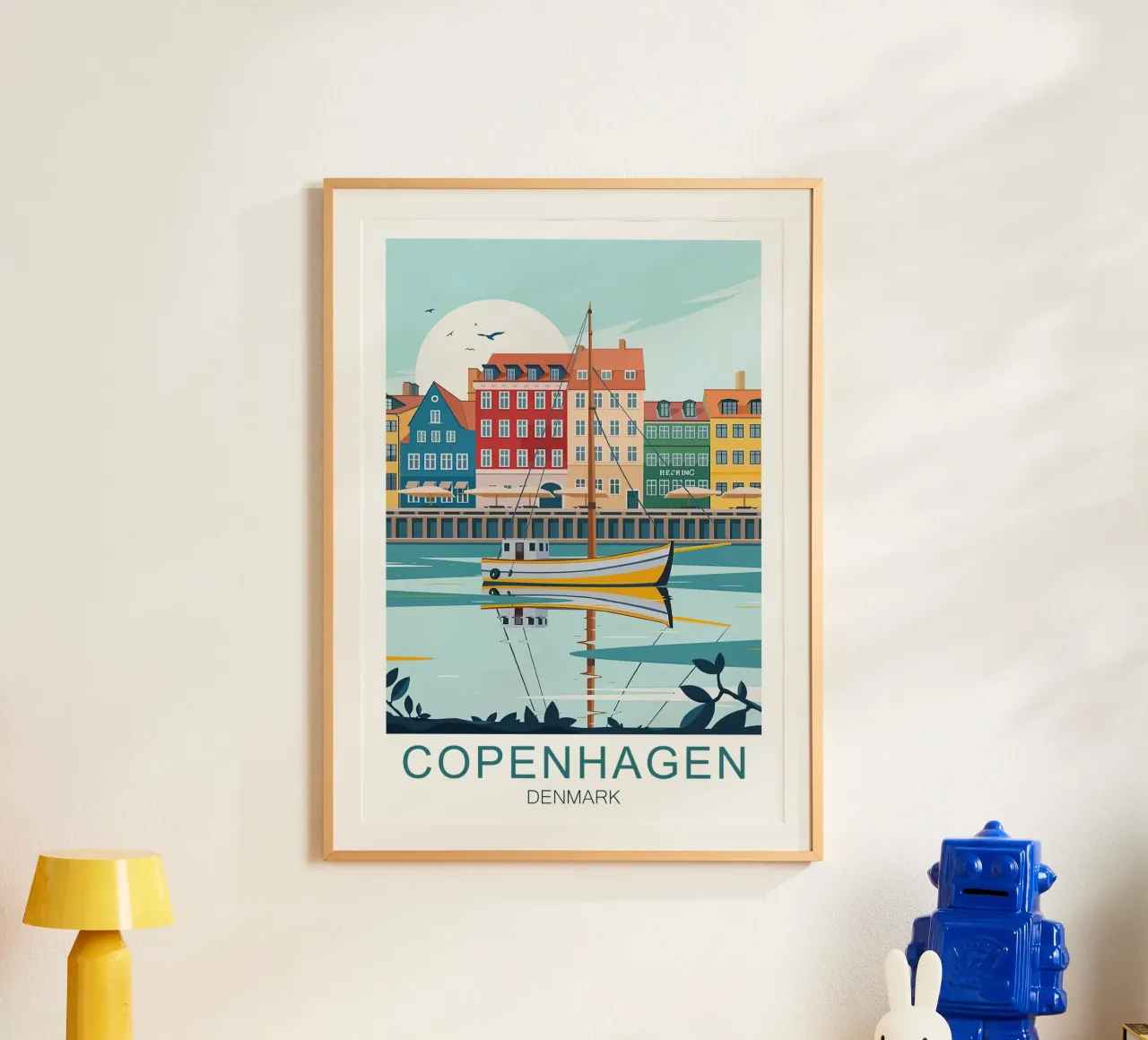 Copenhagen Vintage travel - Denmark poster by Liliestudio