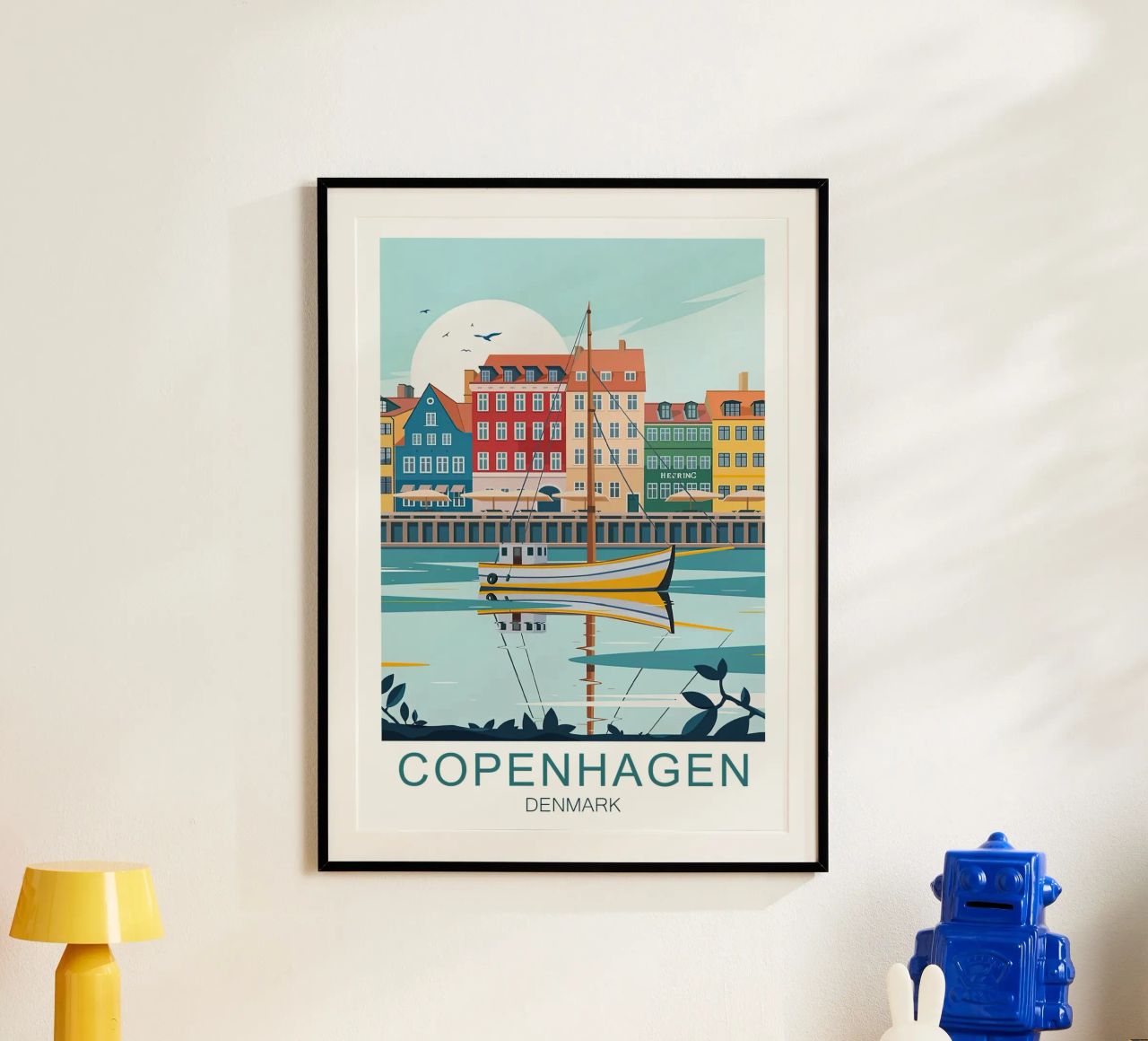 Copenhagen Vintage travel - Denmark poster by Liliestudio