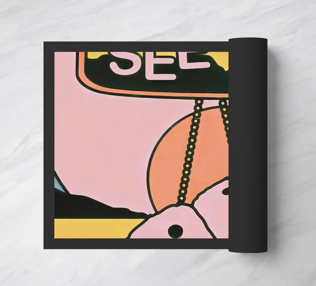 Retro See Ya Dice Art | Stampa estetica di metà secolo zerbino da NorwesClub