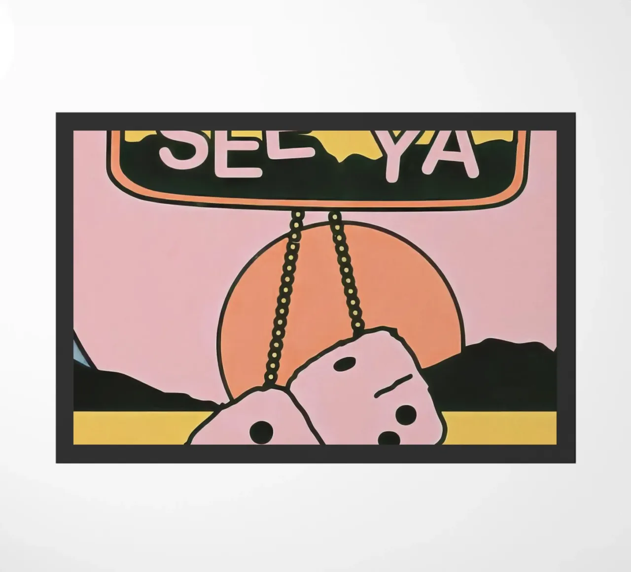 Retro See Ya Dice Art | Stampa estetica di metà secolo zerbino da NorwesClub