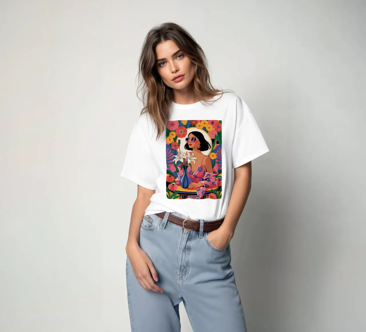 Floral Harmony t-shirt by Murni Strokes