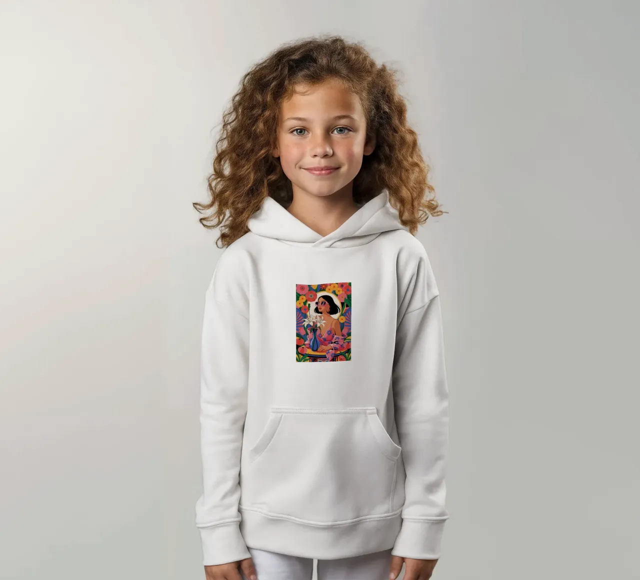 Floral Harmony kids hoodie by Murni Strokes