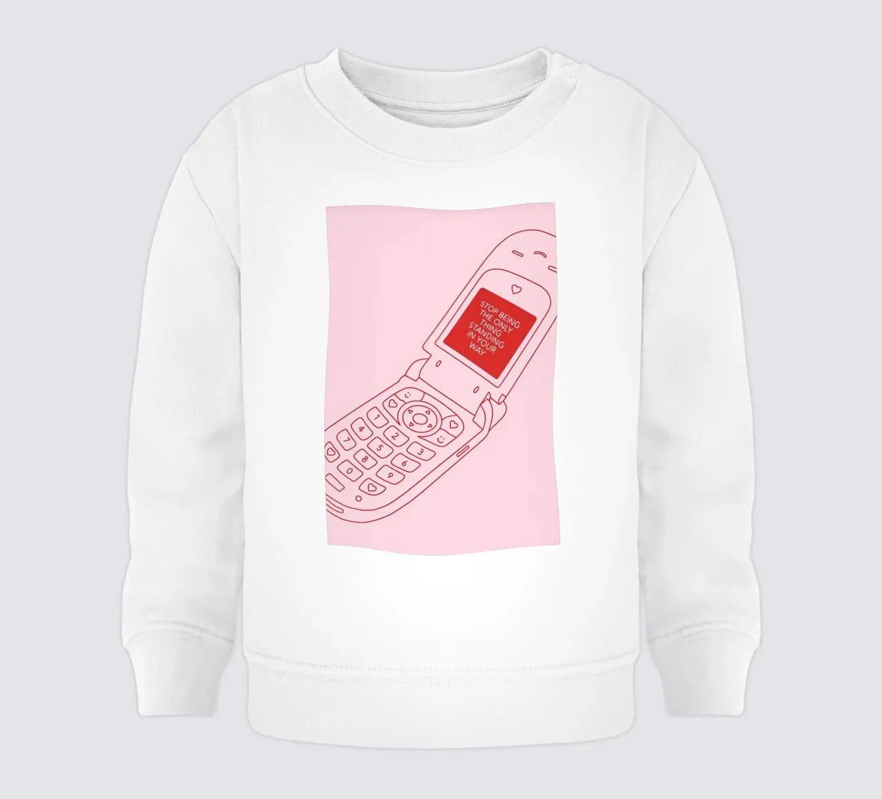 Retro Flip Phone Art | Stop Standing In Your Way sweat pour bébé de NorwesClub