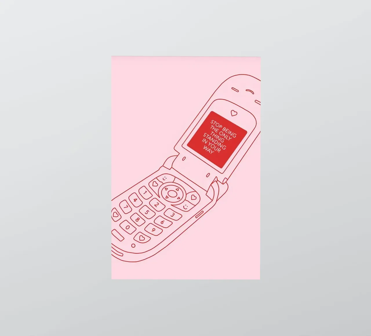 Retro Flip Phone Art | Stop Standing In Your Way autocollant de NorwesClub