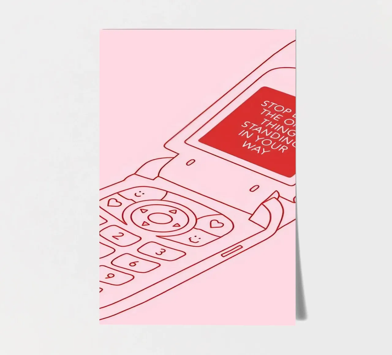 Retro Flip Phone Art | Stop Standing In Your Way sticker sheet by NorwesClub