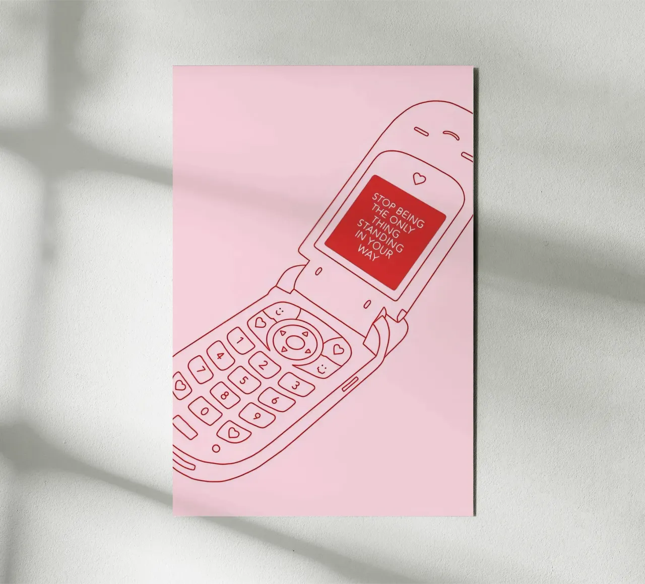 Retro Flip Phone Art | Stop Standing In Your Way panneau forex de NorwesClub