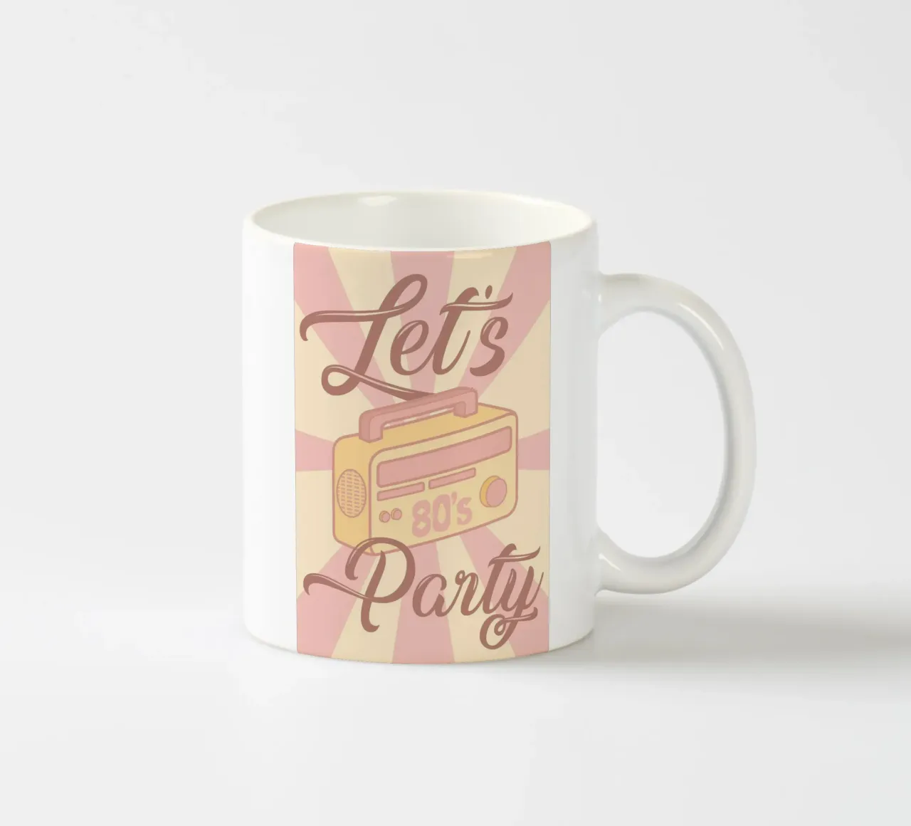 80s Party Boombox Art | Impresión Gráfica Retro taza de cerámica de NorwesClub