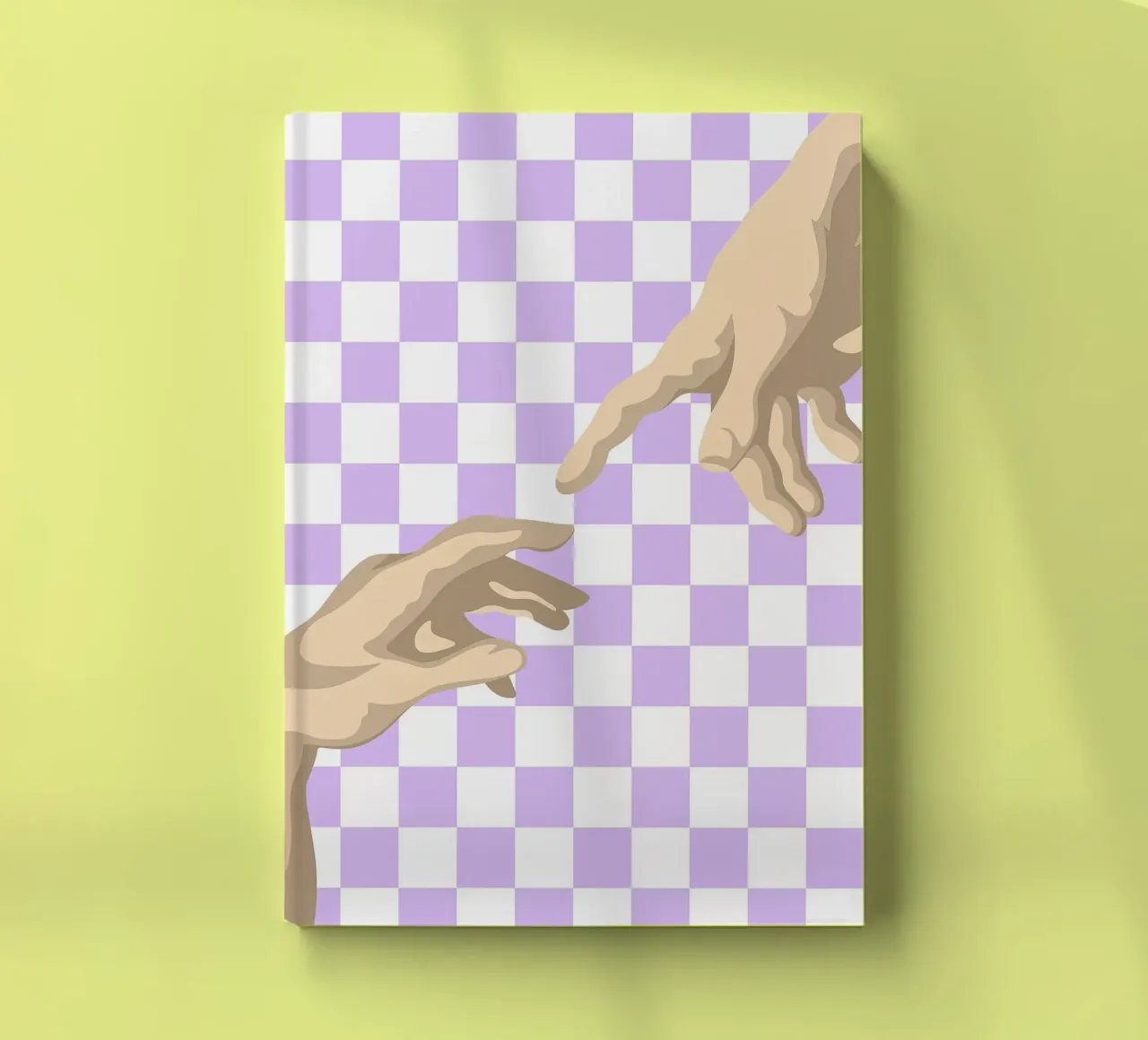 Creation of Adam Hands | Minimalist Graphic Print notebook by NorwesClub