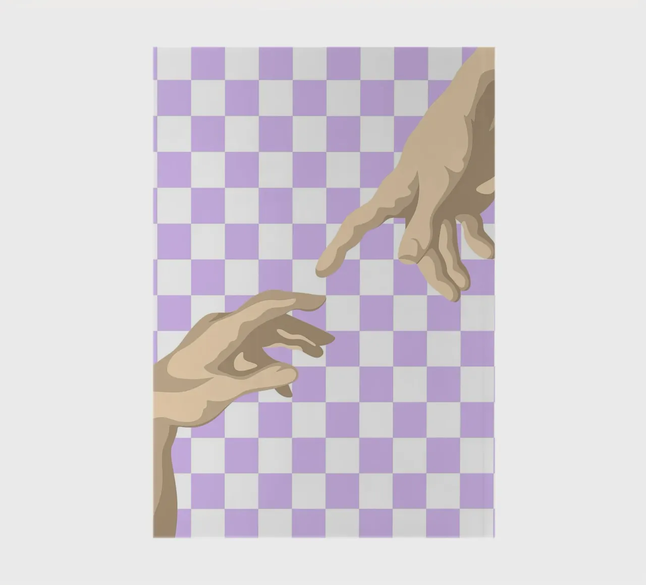 Creation of Adam Hands | Minimalist Graphic Print notebook by NorwesClub