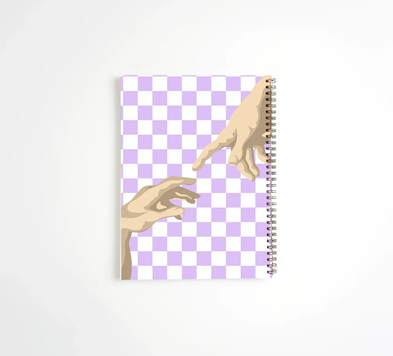 Creation of Adam Hands | Minimalist Graphic Print spiral notebook by NorwesClub