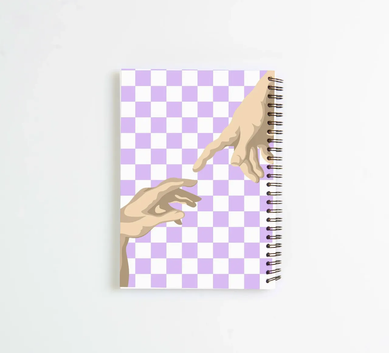 Creation of Adam Hands | Minimalist Graphic Print spiral notebook by NorwesClub