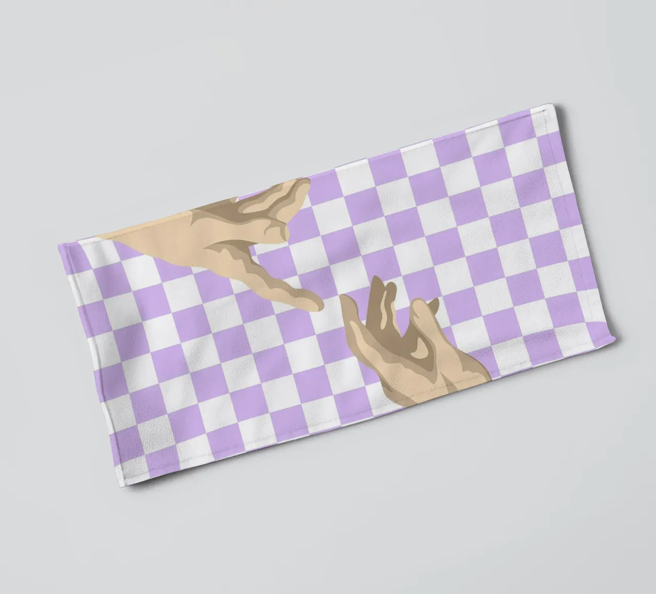 Creation of Adam Hands | Minimalist Graphic Print towel by NorwesClub