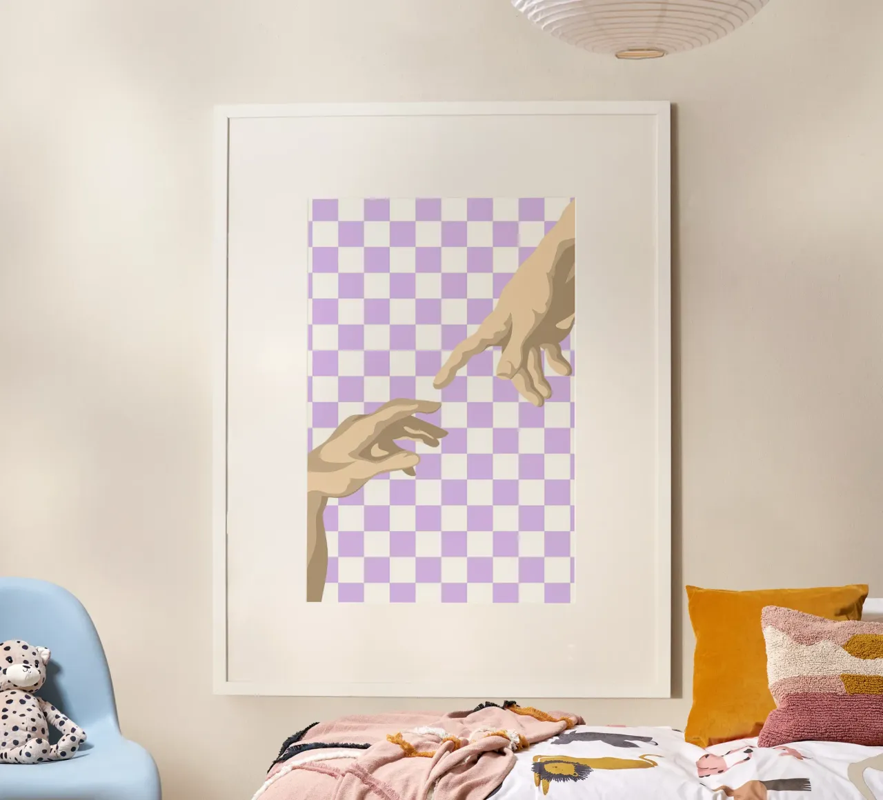 Erschaffung von Adam Hände | Minimalistischer Grafikdruck Poster von NorwesClub