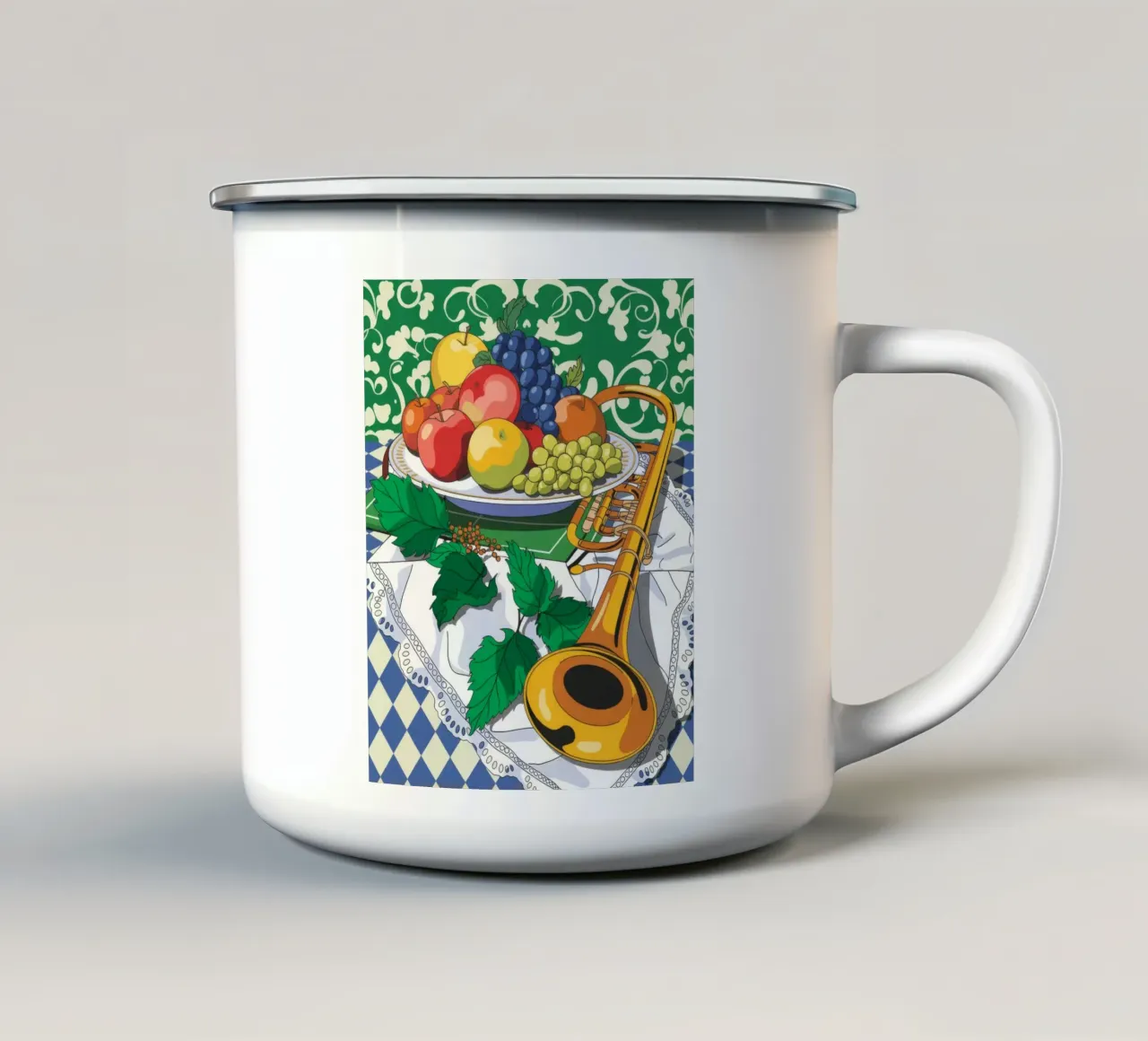 Festa musicale tazza in smalto da Murni Strokes