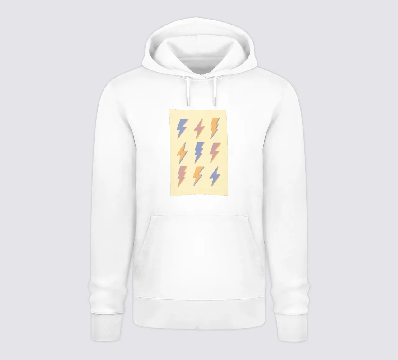Pastel Lightning Bolts Print | Arte Gráfico Retro sudadera con capucha de NorwesClub
