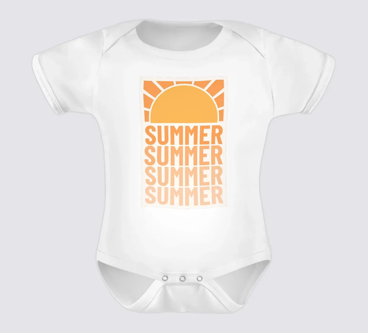 Minimalist Summer Sun Print | Arte gráfico estético body de bebé de NorwesClub