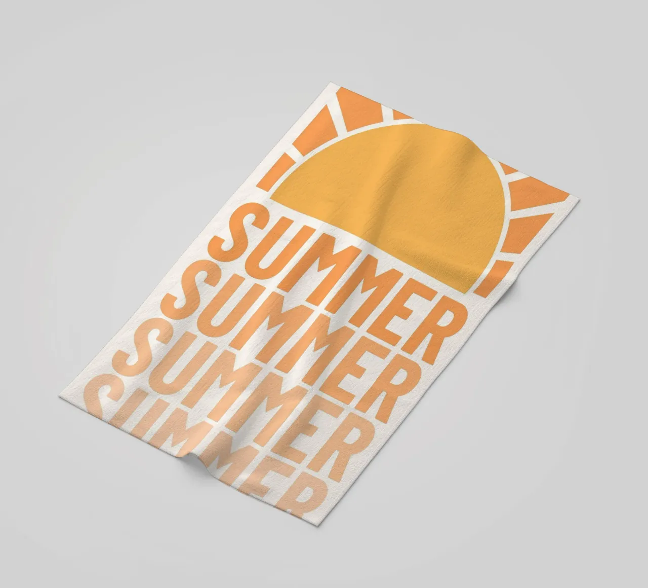 Minimalist Summer Sun Print | Aesthetic Graphic Art beach towel by NorwesClub
