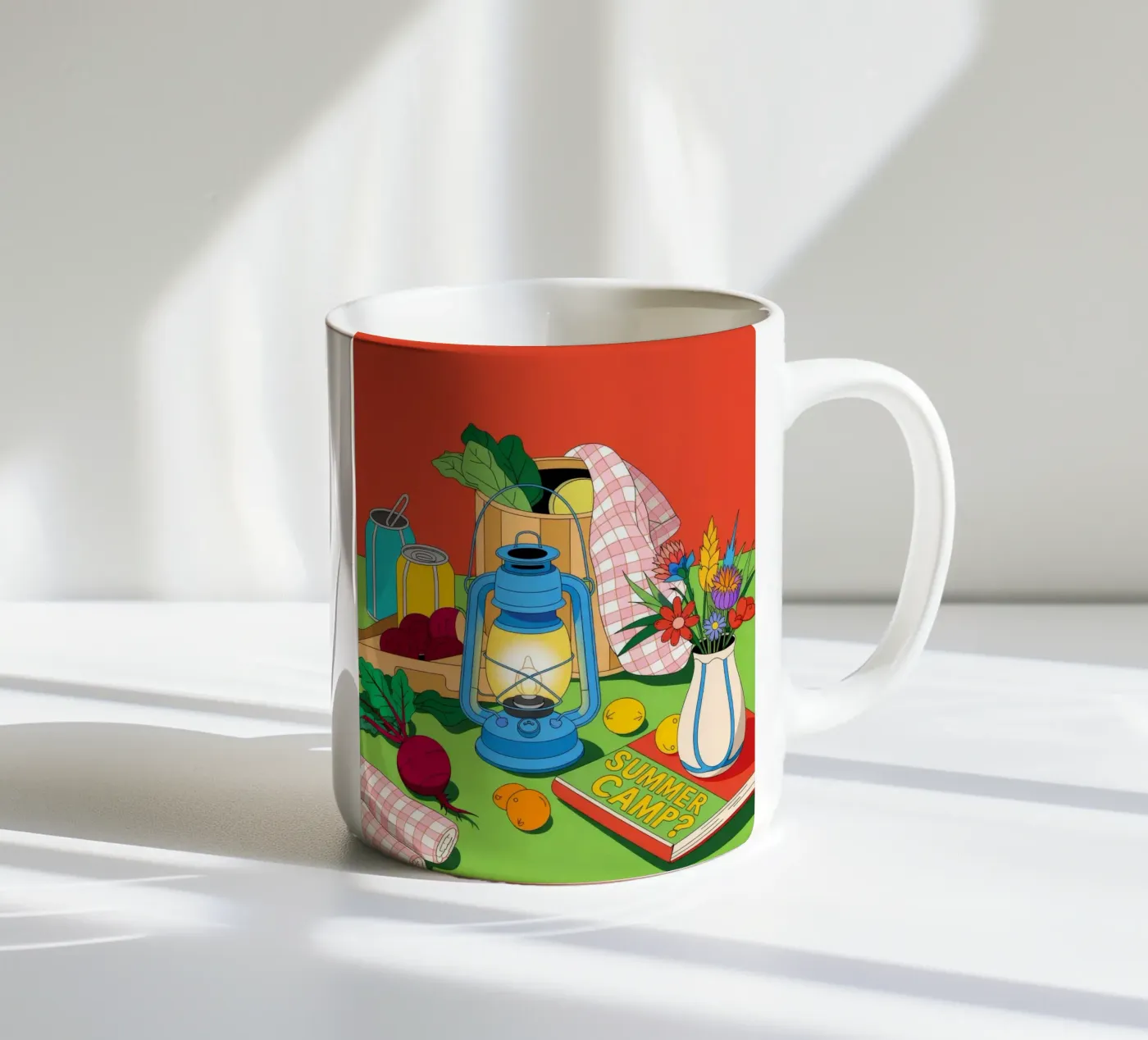Rustic Charm ceramic mug by Murni Strokes