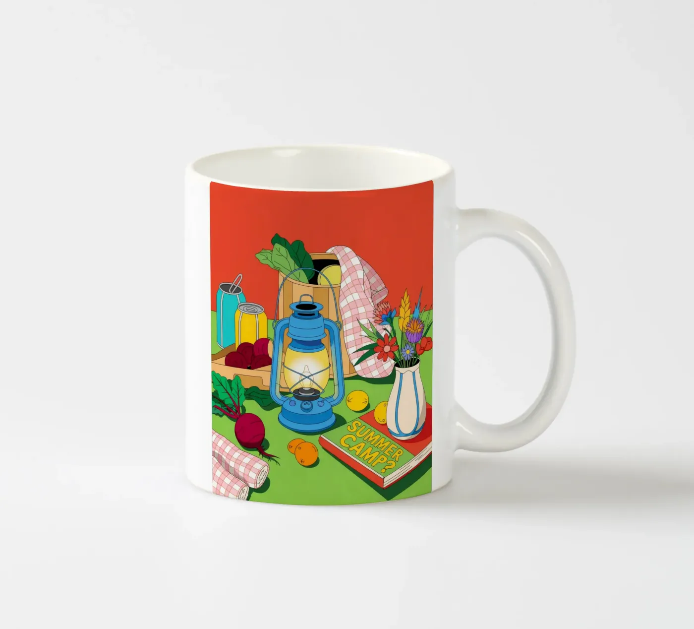 Rustic Charm ceramic mug by Murni Strokes