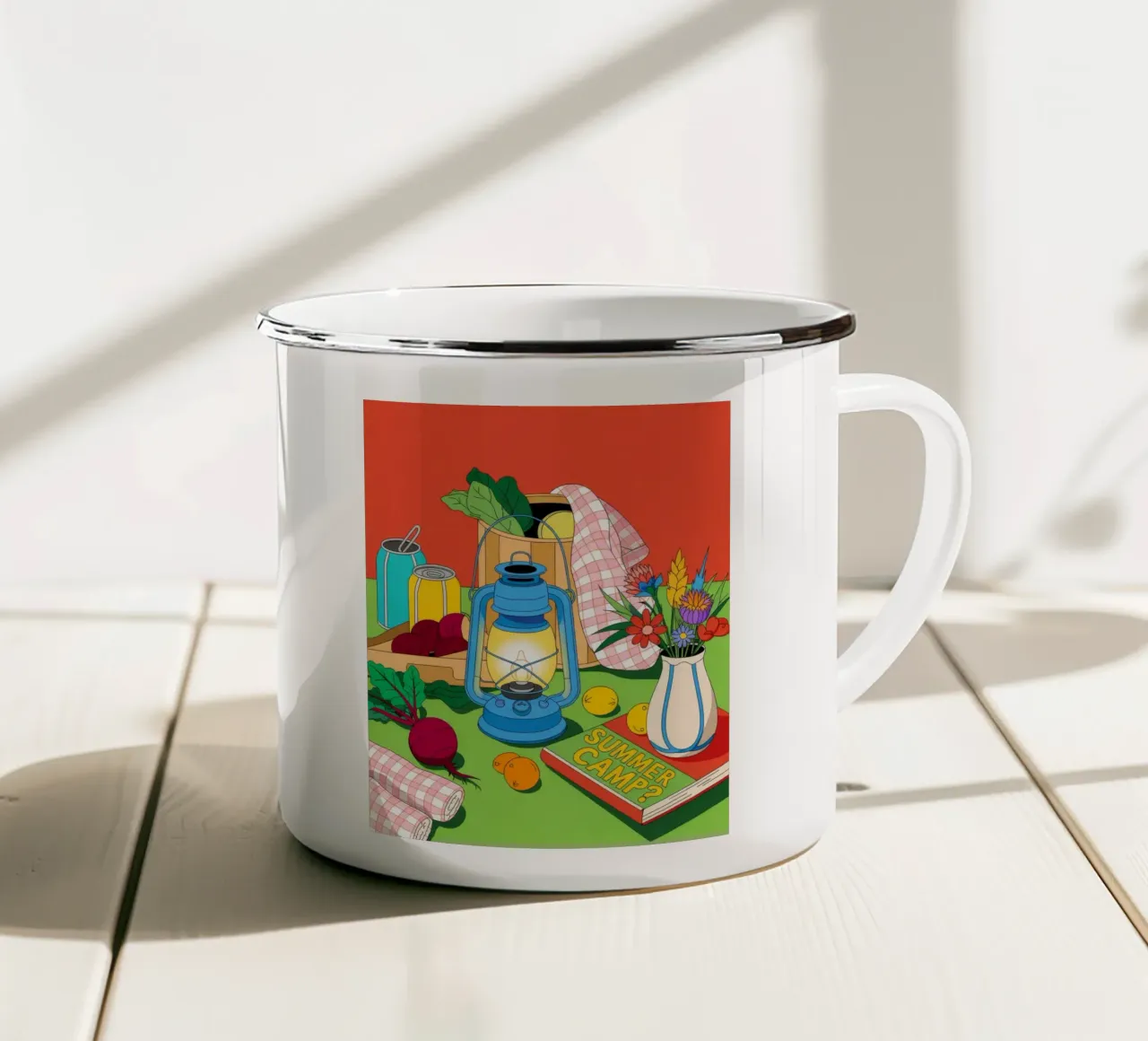 Encanto rústico taza de esmalte de Murni Strokes