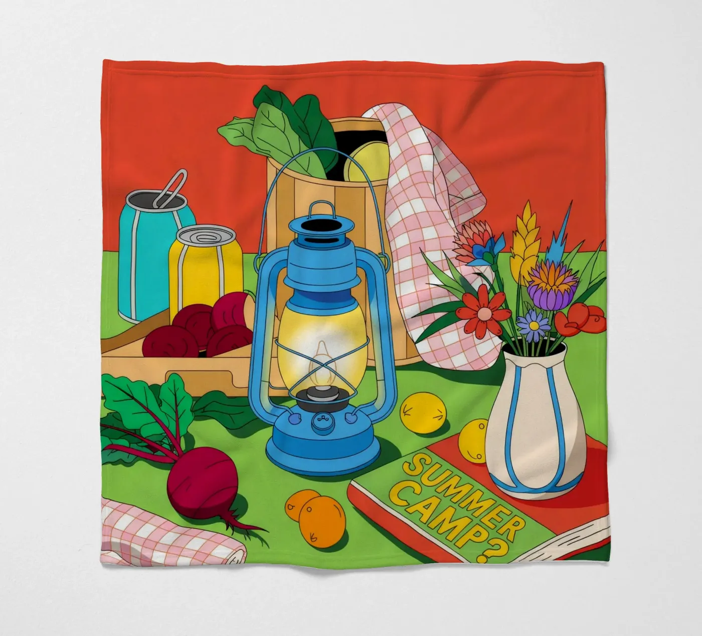 Rustic Charm fleece blanket by Murni Strokes