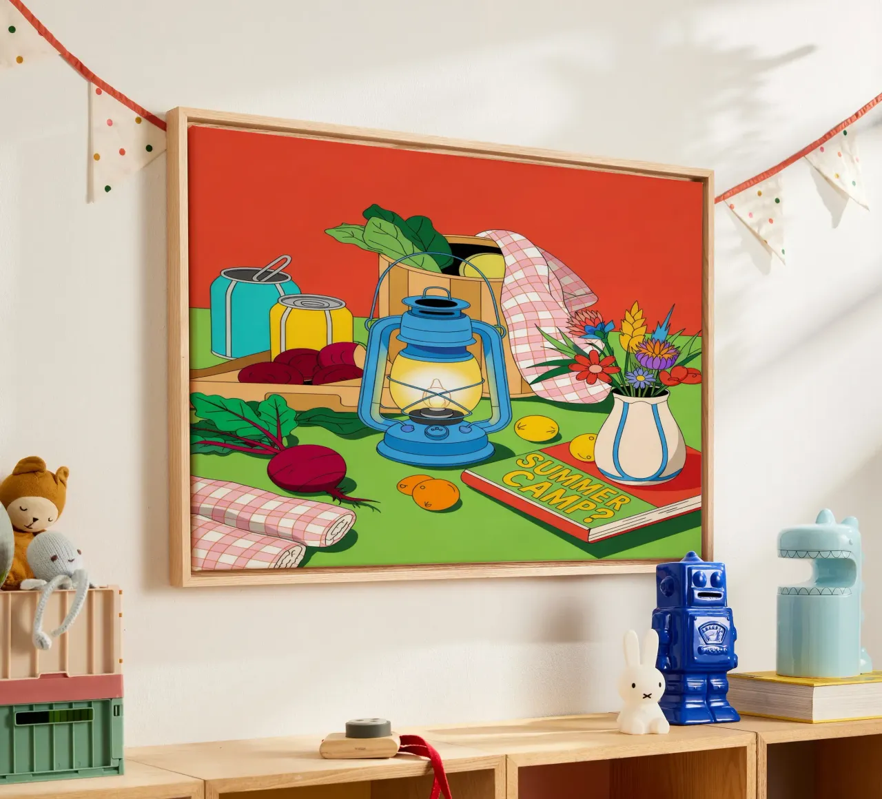 Rustic Charm canvas with Floater frame by Murni Strokes