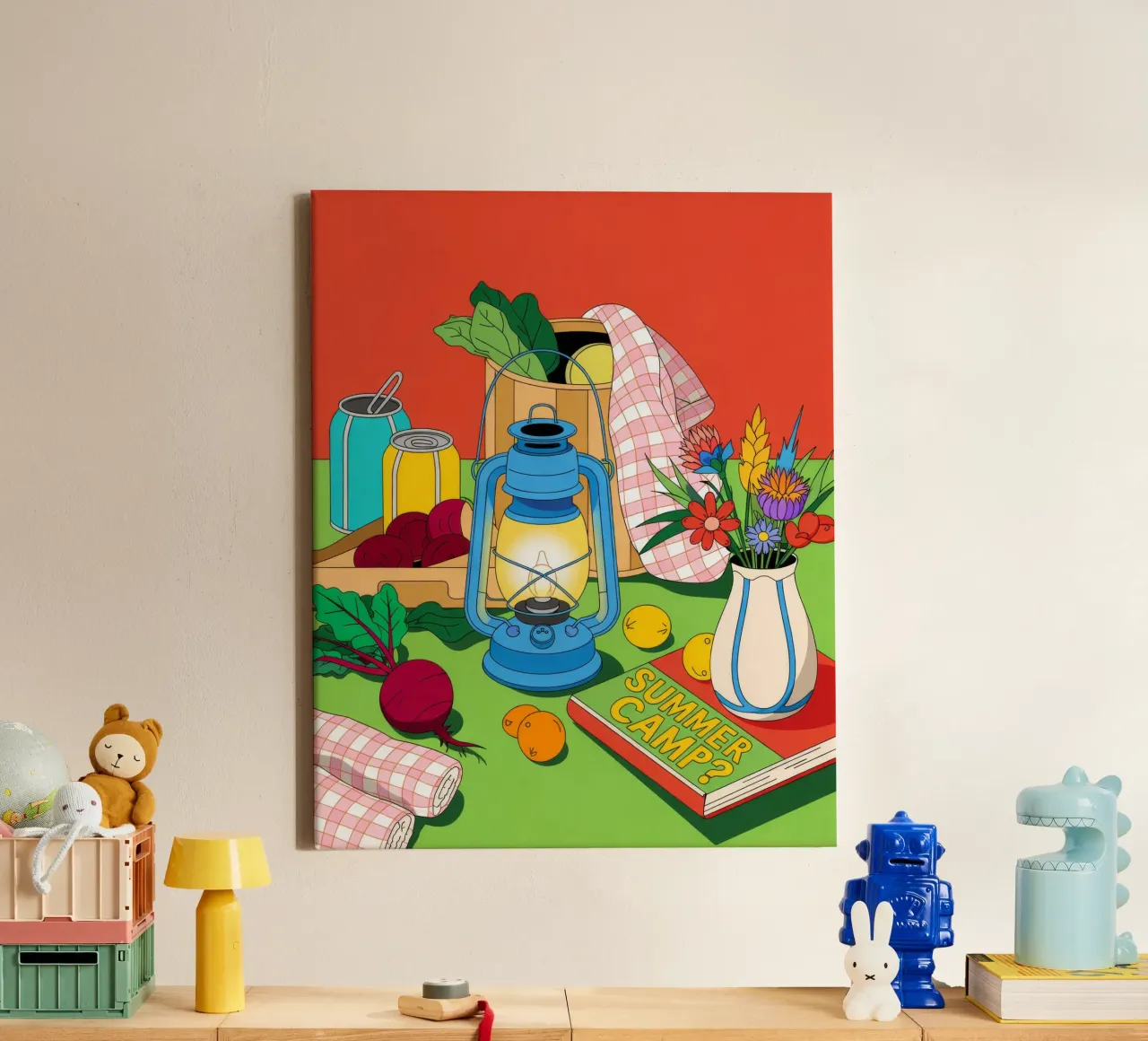 Rustic Charm canvas with Floater frame by Murni Strokes