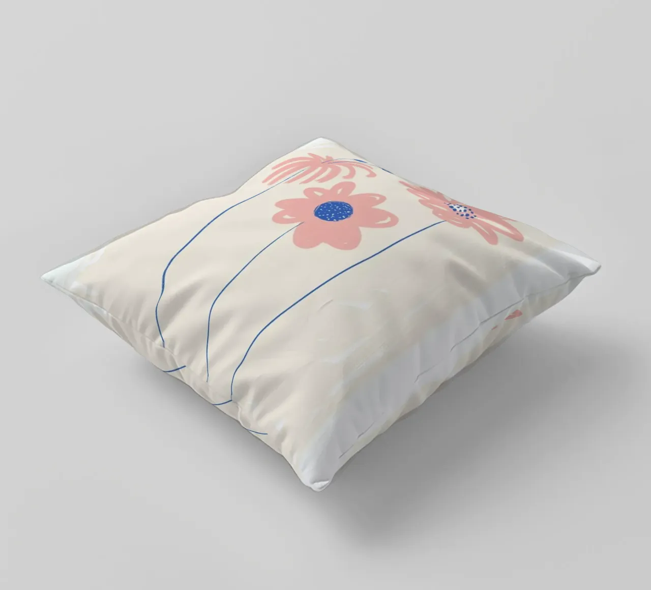 Garden Flowers Pink decorative cushion by Pure