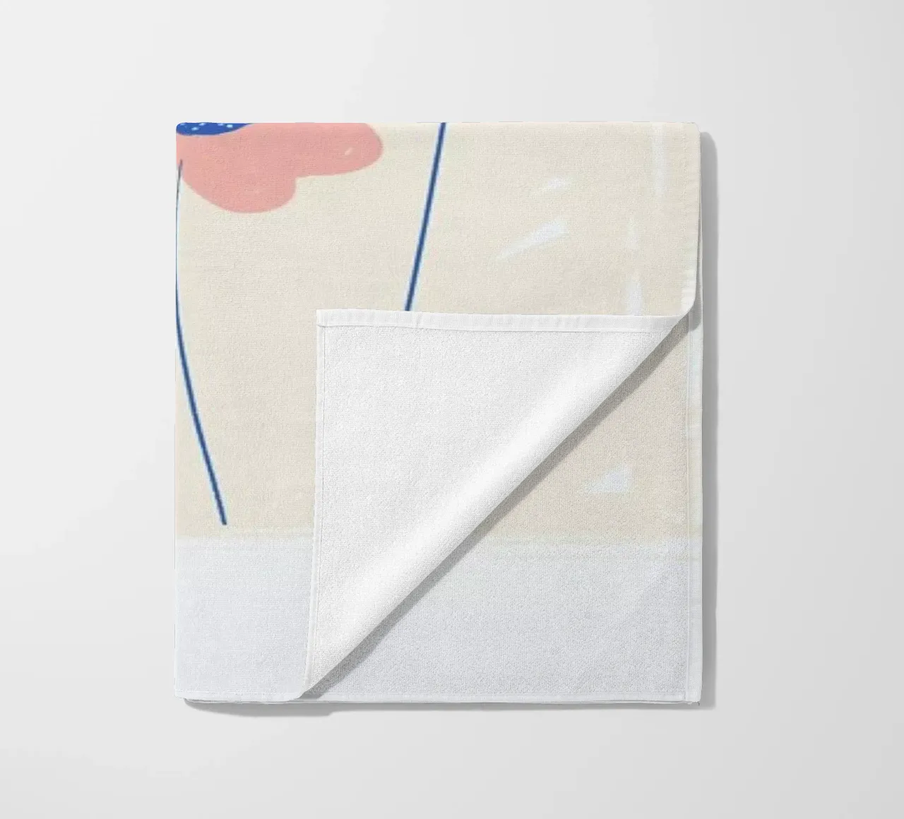 Garden Flowers Pink beach towel by Pure