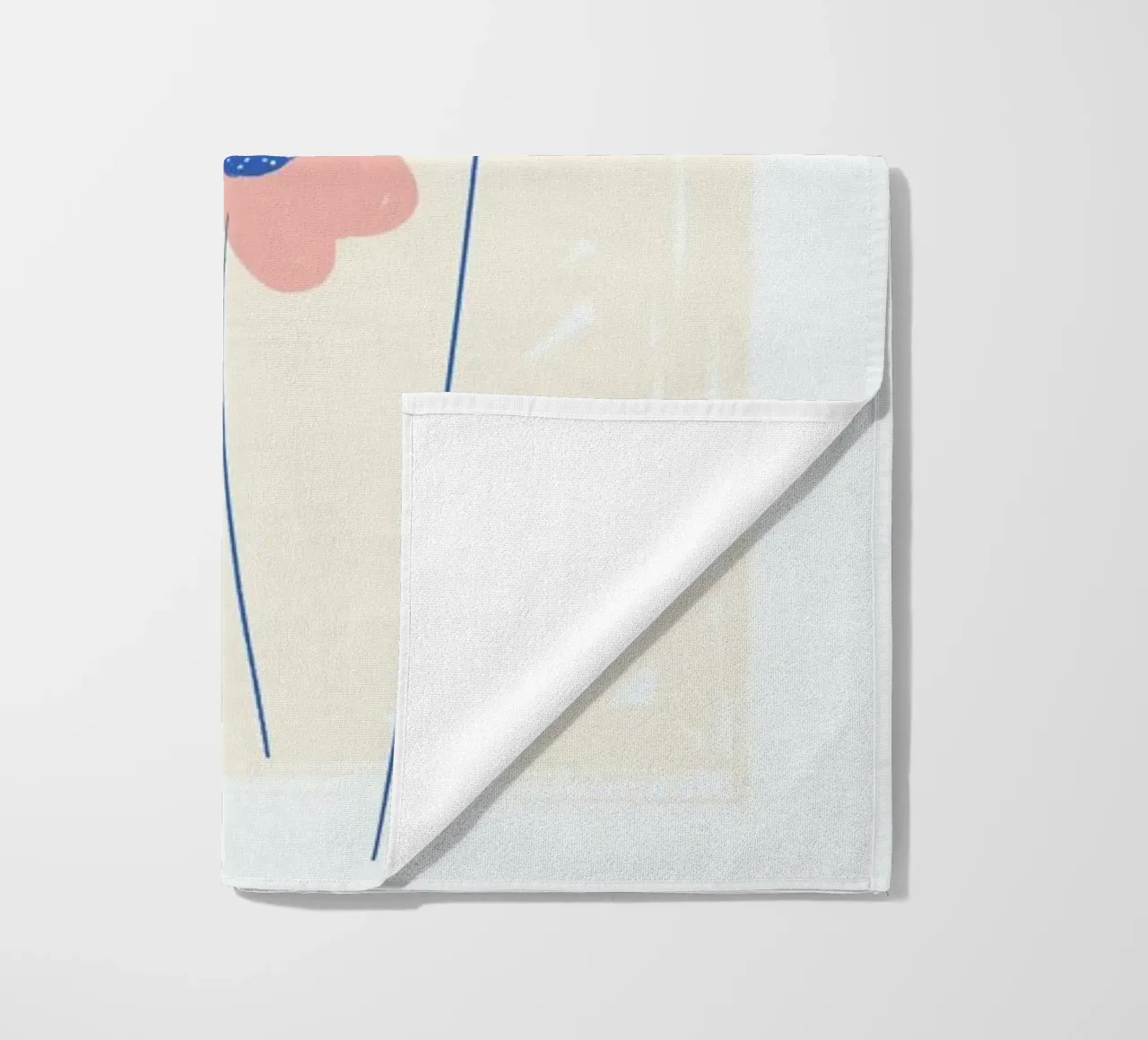 Garden Flowers Pink beach towel by Pure