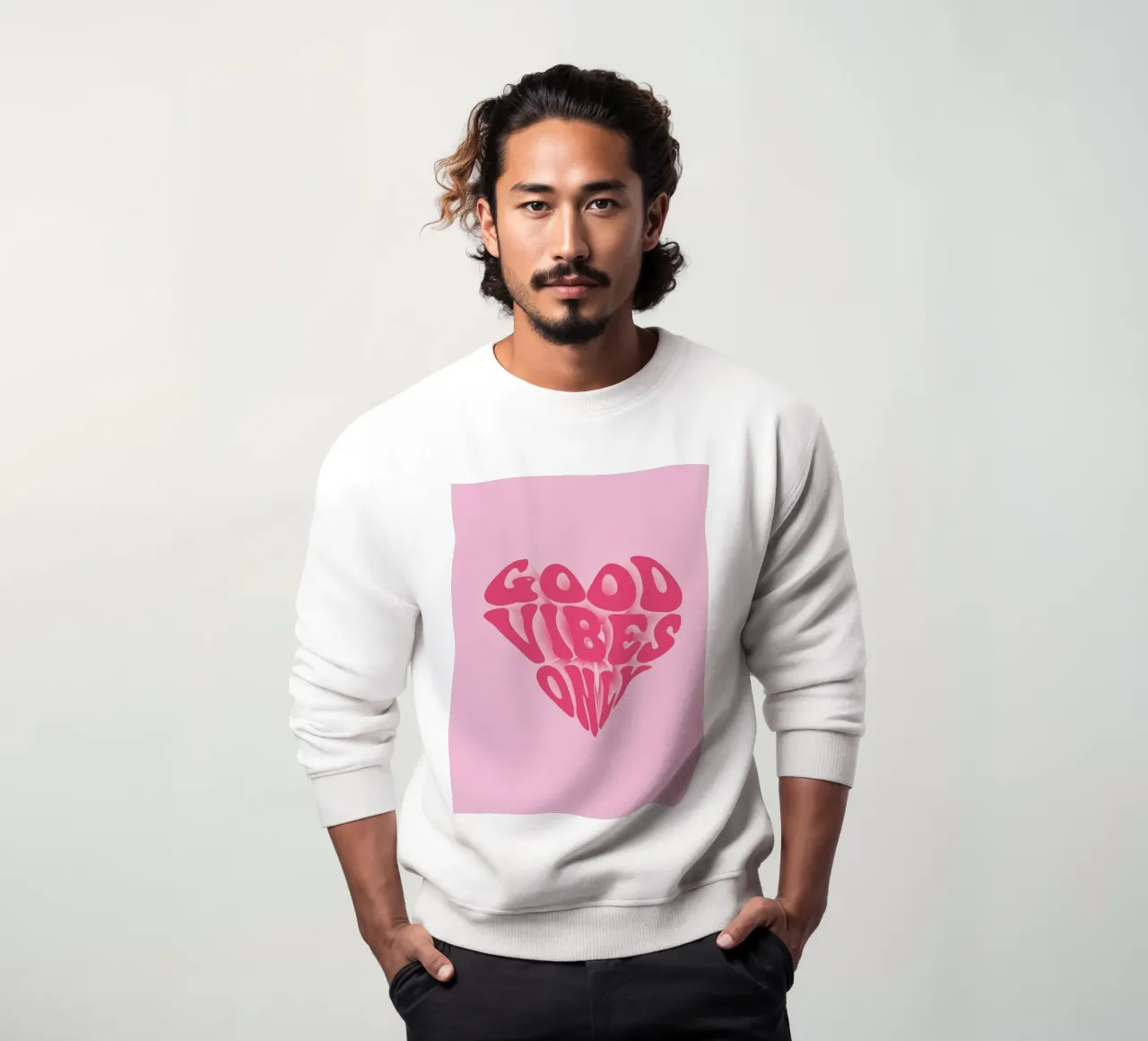 Good Vibes Only Print | Arte de Pared Estética Rosa sudadera de NorwesClub