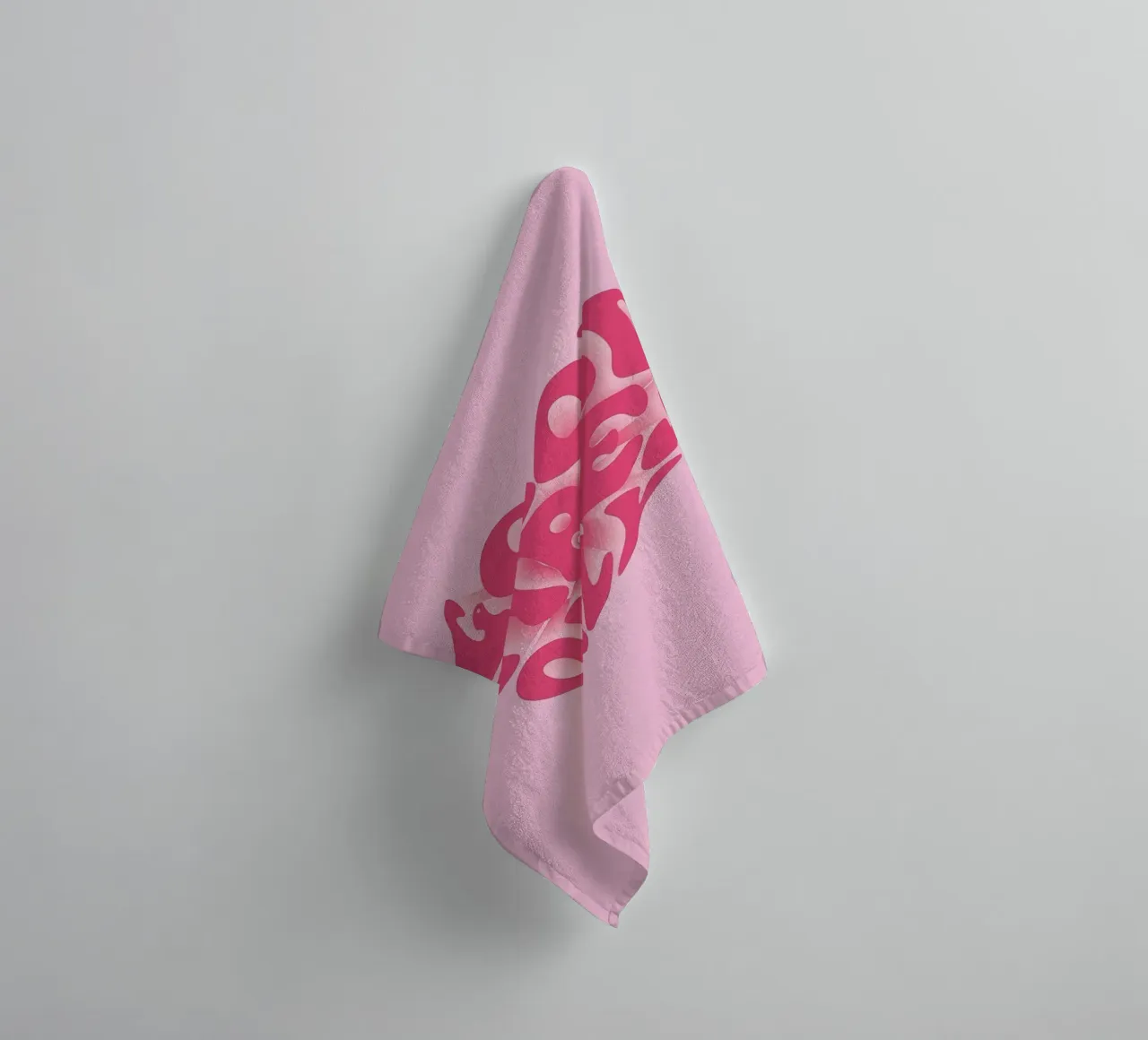 Good Vibes Only Print | Pink Aesthetic Wall Art towel by NorwesClub