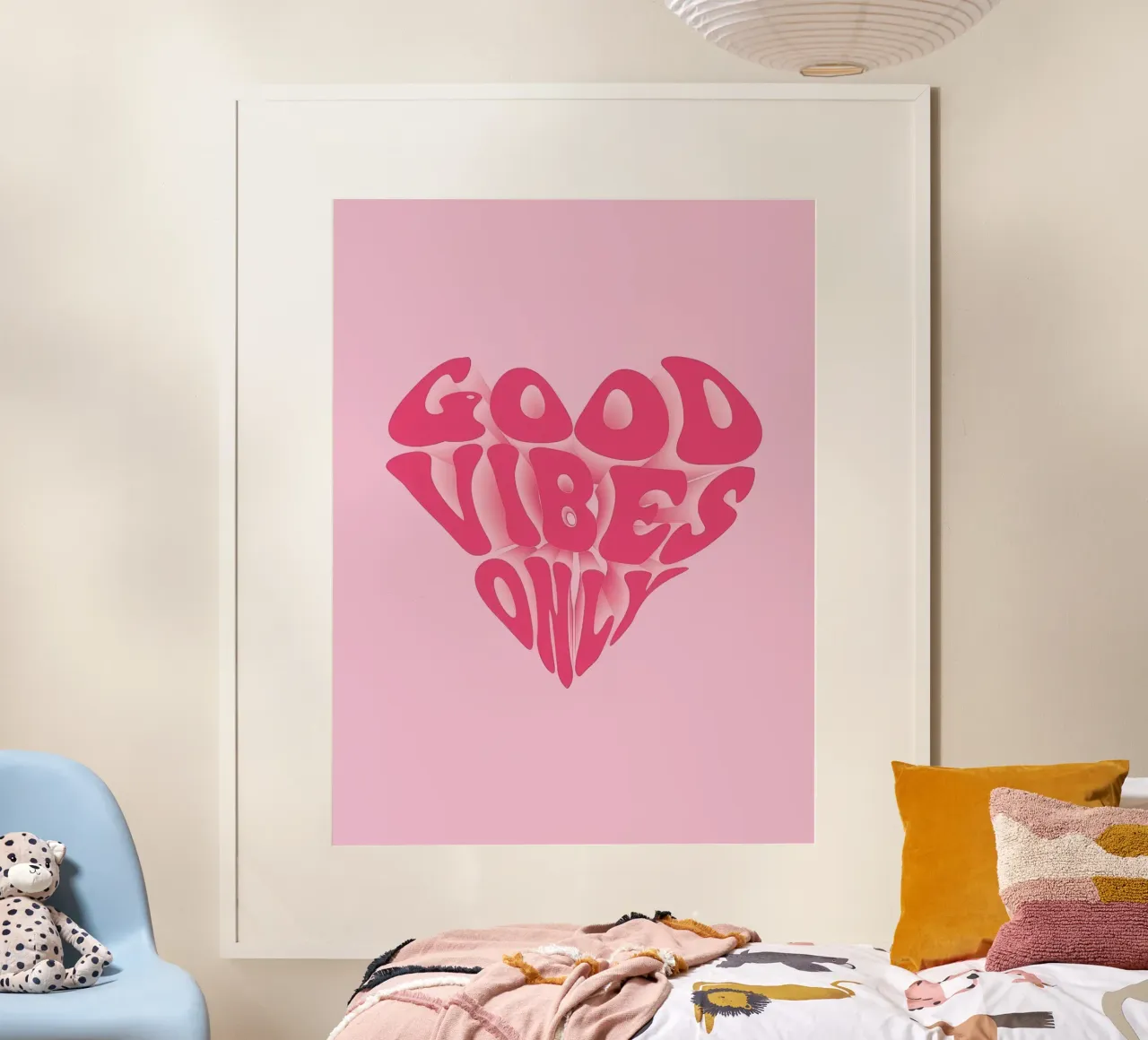 Good Vibes Only Print | Pink Aesthetic Wall Art hahnemühle by NorwesClub