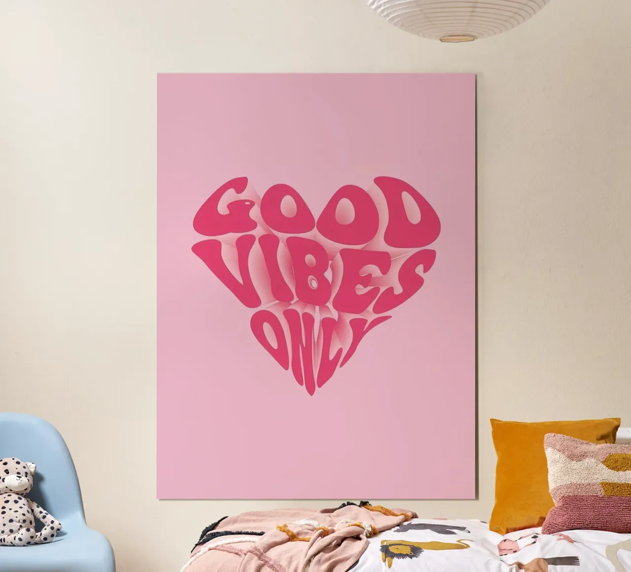 Good Vibes Only Print | Pink Aesthetic Wall Art hahnemühle by NorwesClub
