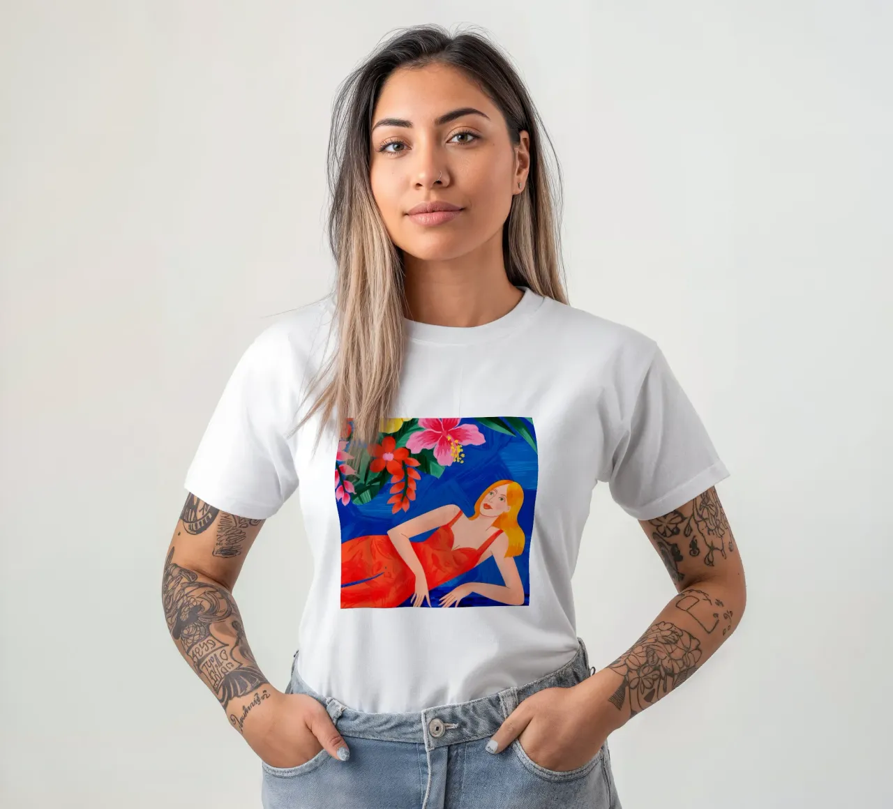 Tropische ontspanning t-shirt van Murni Strokes