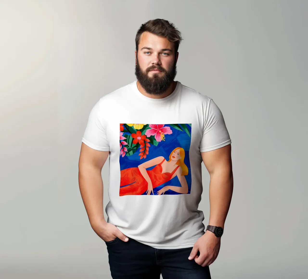 Tropische ontspanning t-shirt van Murni Strokes