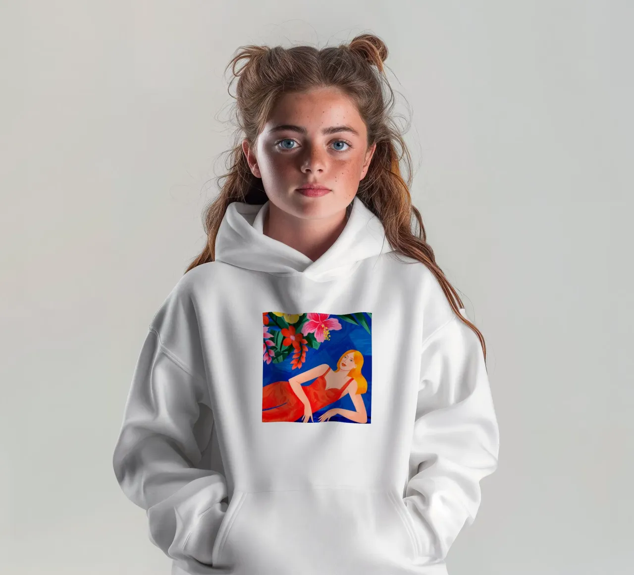Tropical Relaxation kids hoodie by Murni Strokes