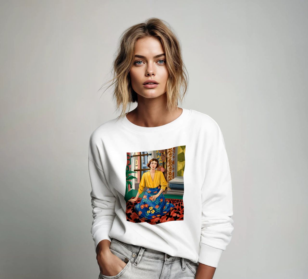 Contemplación artística sudadera de Murni Strokes