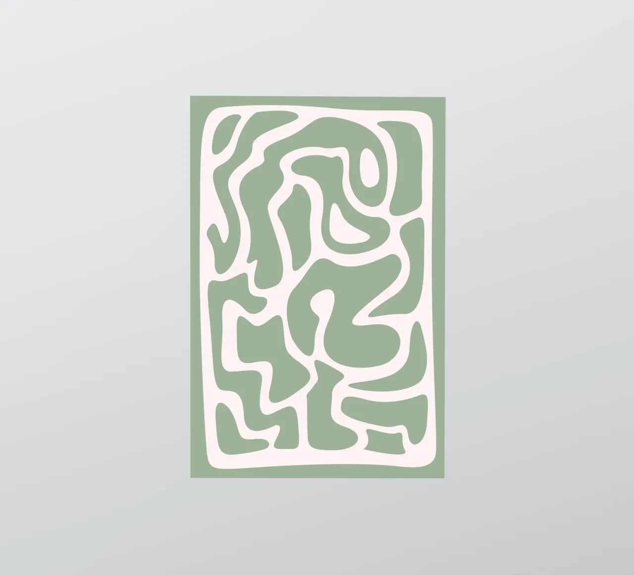 Botros Zaki Bio-Labyrinth | Minimalistischer Grüner Druck Sticker von NorwesClub