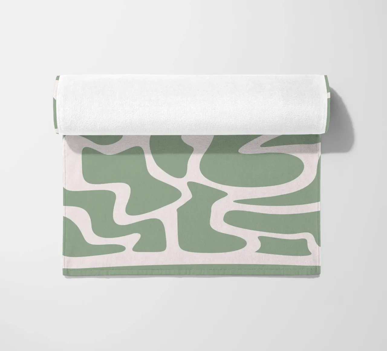 Labirinto organico Botros Zaki - Stampa verde minimalista telo mare da NorwesClub